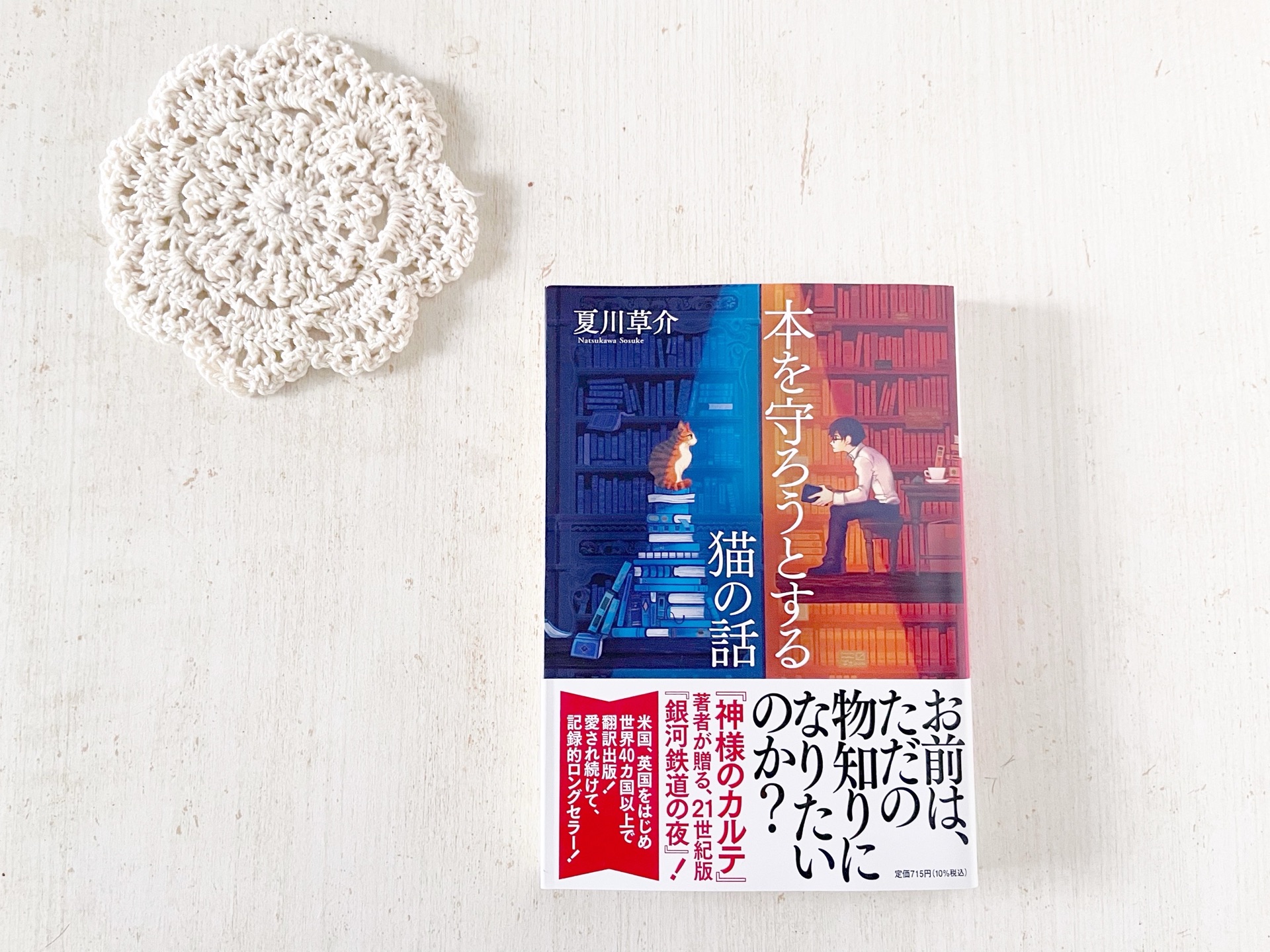 本を守ろうとする猫の話