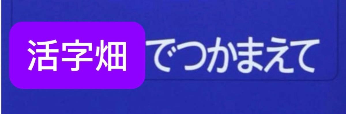 活字畑でつかまえて